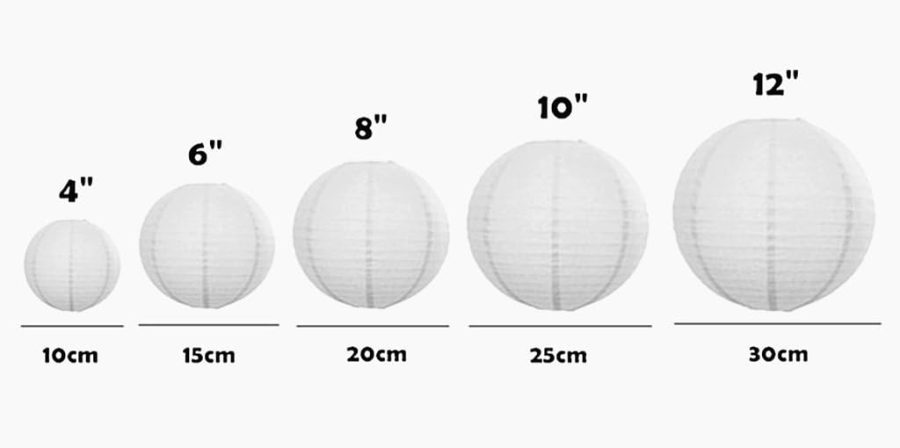 Folding Round Paper Lantern Reusable Chinese/Japanese Style Hanging Ornament Lamp Cover for Garden Birthday Party Decoration Supplies(White,10pcs Assorted Sizes) - Image 2