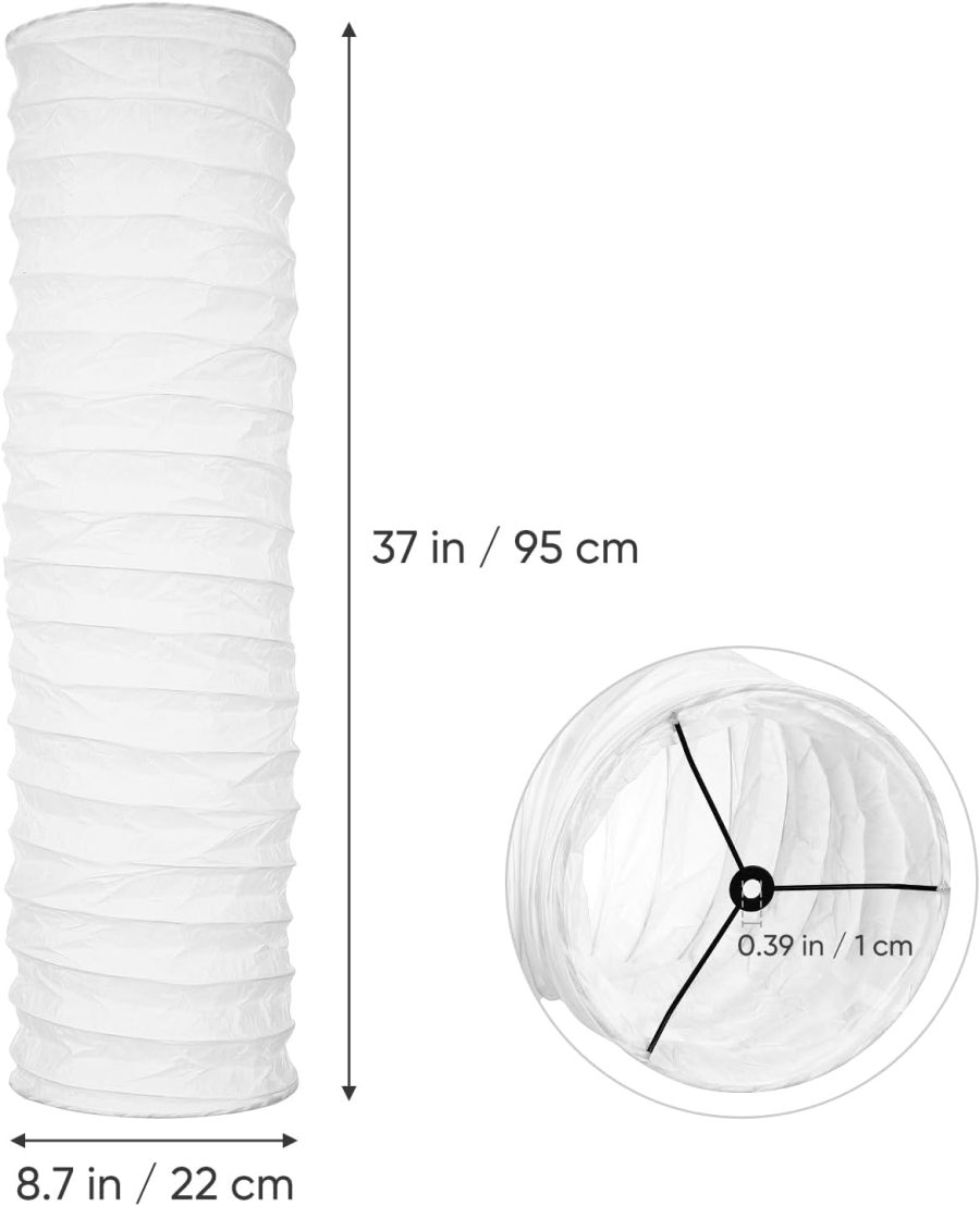 Paper Floor Lamp Shade Foldable Paper Floor Lamp Cover Standing Lamp Cover Light Bulb Cage Guard for Home Bedroom Living Room - Image 2