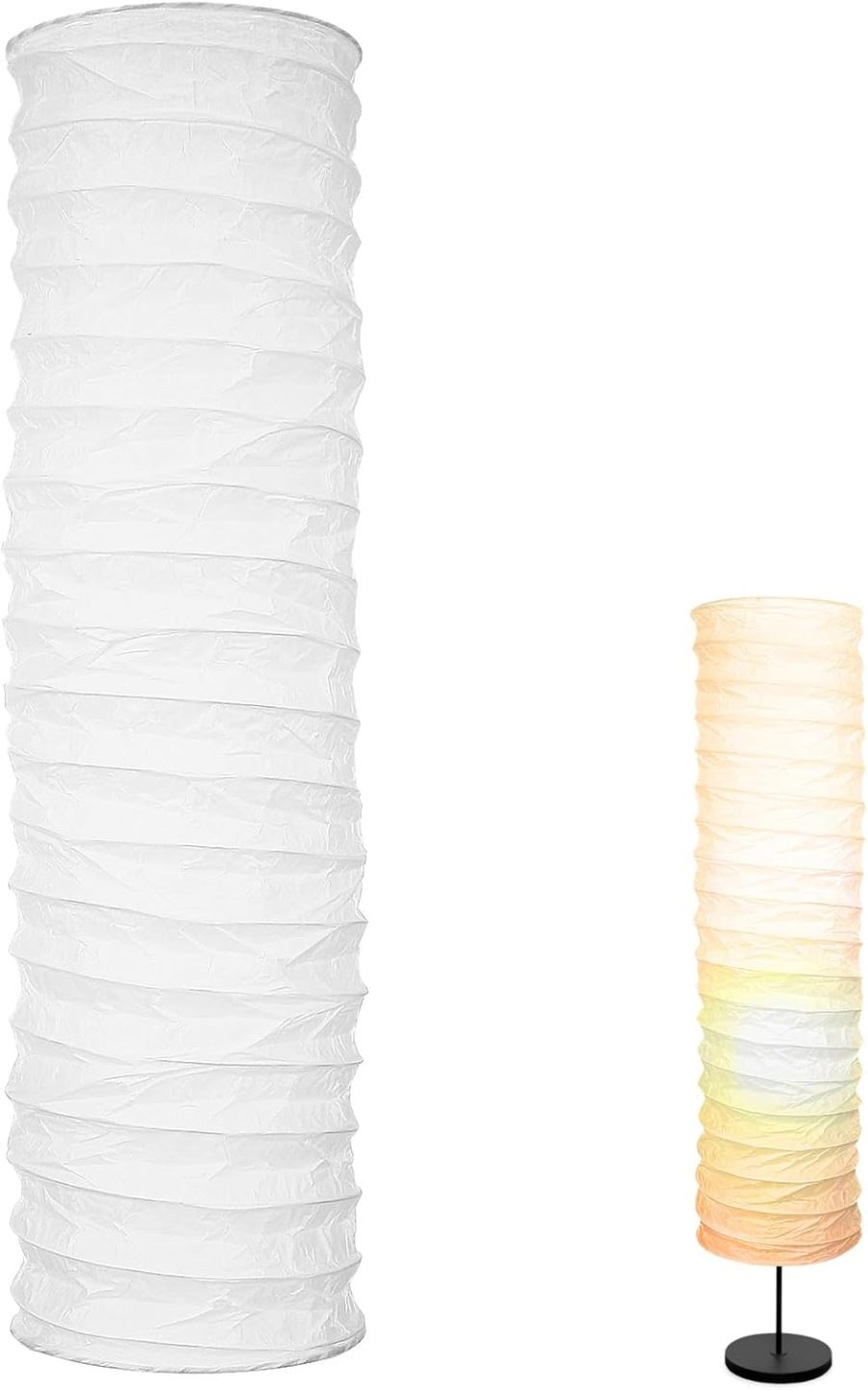 Paper Floor Lamp Shade Foldable Paper Floor Lamp Cover Standing Lamp Cover Light Bulb Cage Guard for Home Bedroom Living Room