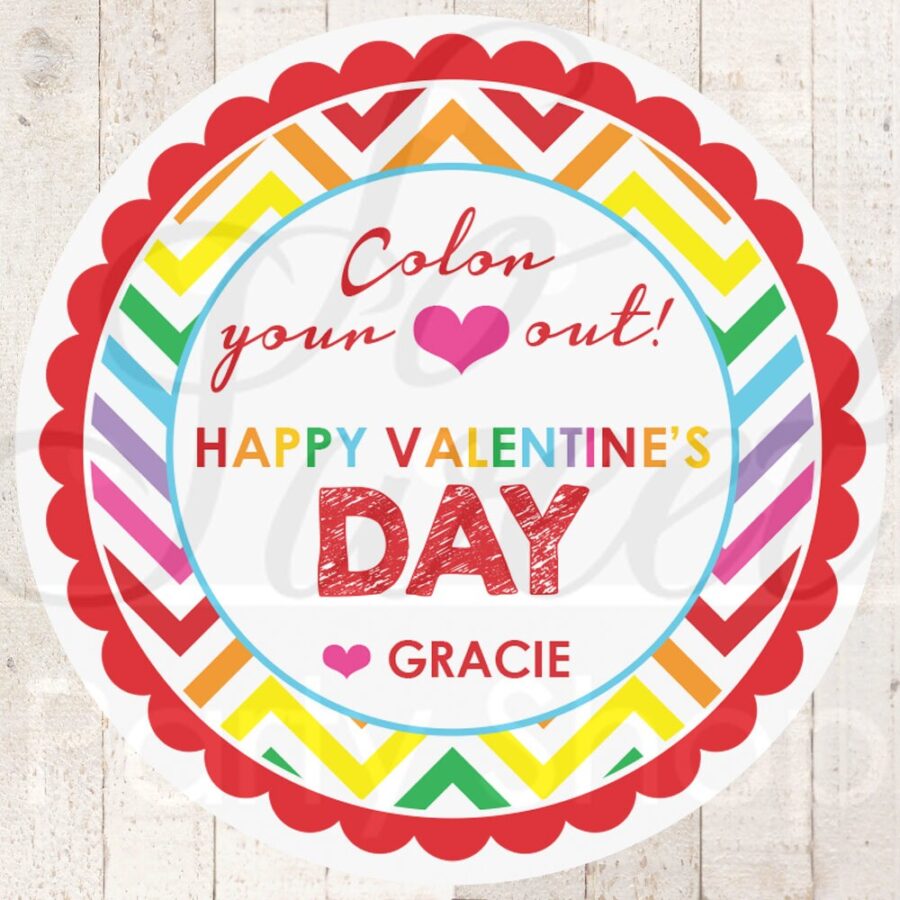 Valentine Heart Coloring Sticker Set