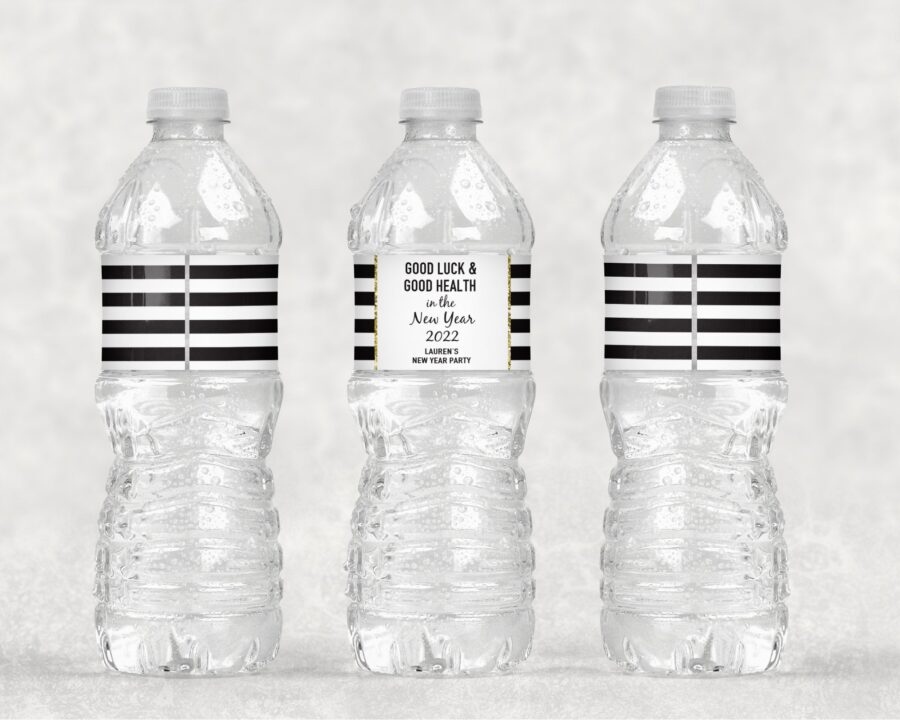 New Year Water Bottle Decorative Labels Set of 10